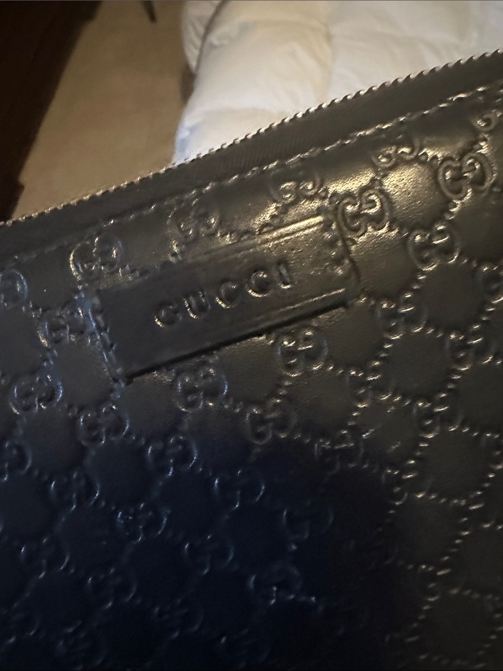Gucci Black Embossed GG Zip-Around Wallet - Picture 9 of 9